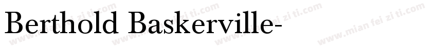 Berthold Baskerville字体转换